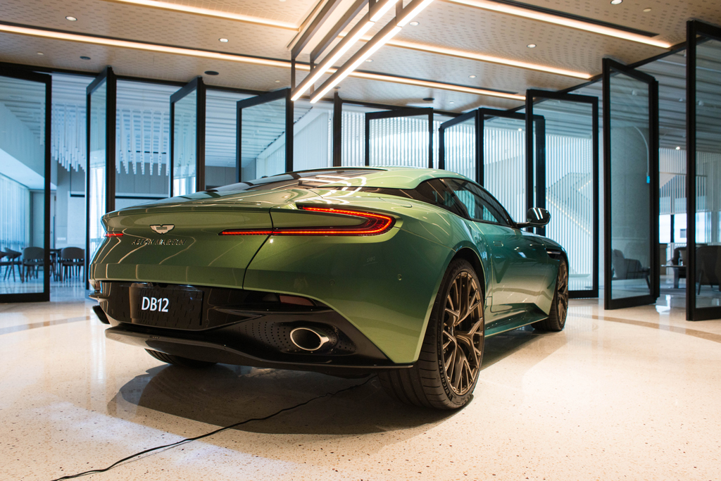 Aston Martin DB12, the brand’s “Super Tourer”, previewed in Singapore