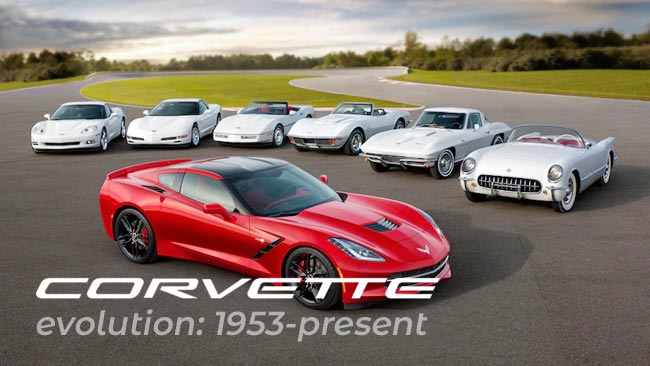 chevrolet corvette evolution: 1953-present