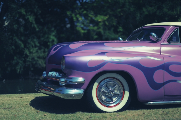 Led Sled Pretty in Purple, lead sled, white wall tires