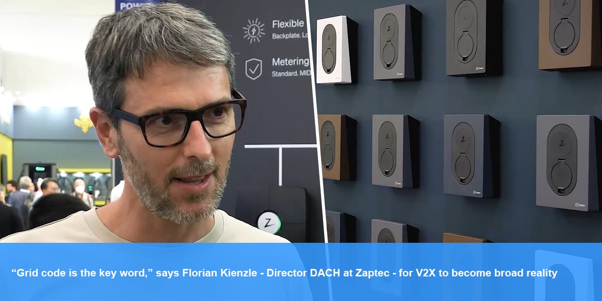 bidirectional charging, charging stations, florian kienzle, interview, power2drive, startup, video, wallbox, zaptec, “grid code is the keyword,” says florian kienzle – director dach at zaptec – for v2x to become broad reality