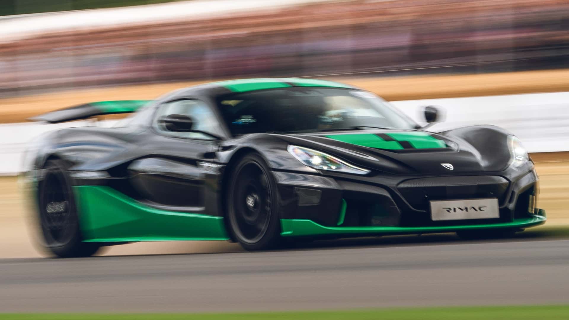 see rimac nevera set ev production car record at goodwood festival of speed