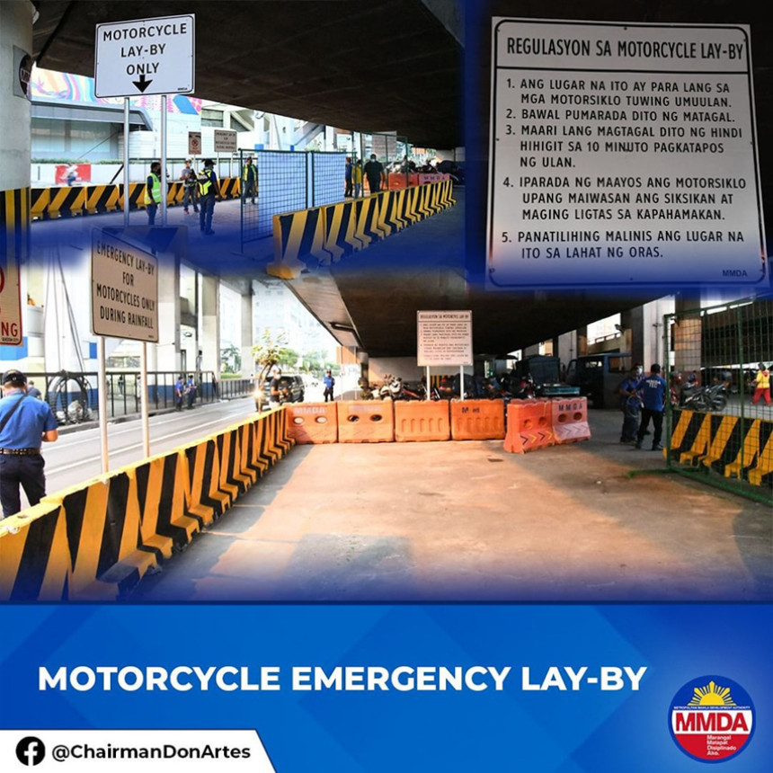 don artes, mmda, motorcycle safety, rain, mmda to fine riders php 1k for obstruction starting august 1