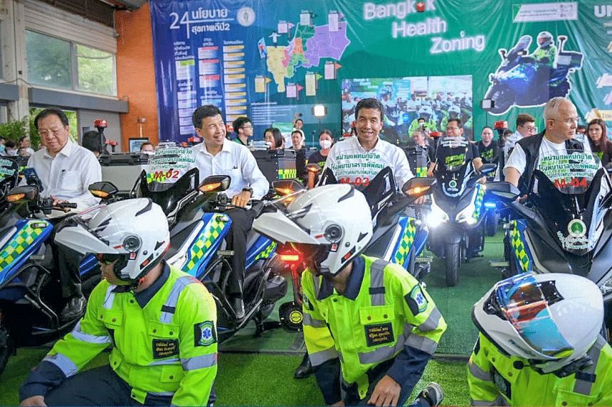 autos news, bangkok launches first fleet of motorbike-ambulances