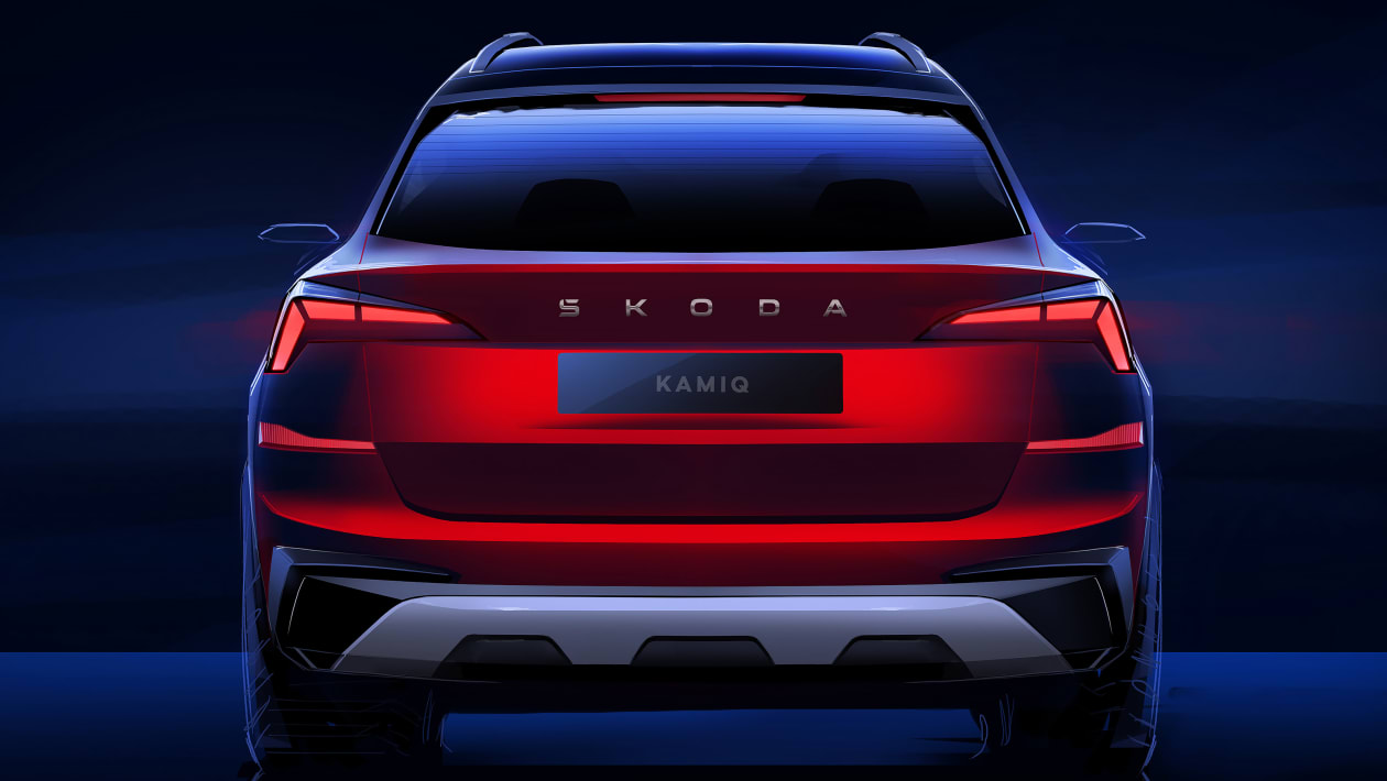 Skoda Design render of 2023 Skoda Kamiq - rear