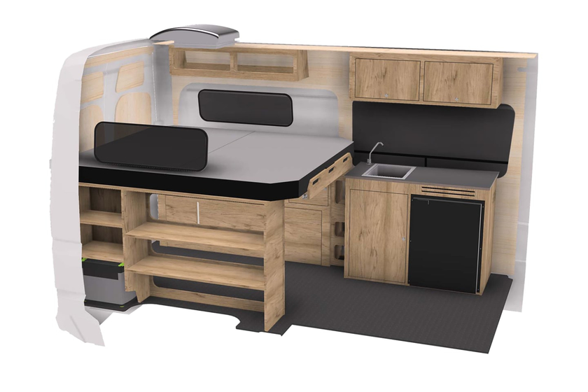 off-road, timber camper van conversion is the best way to get into the wild for less