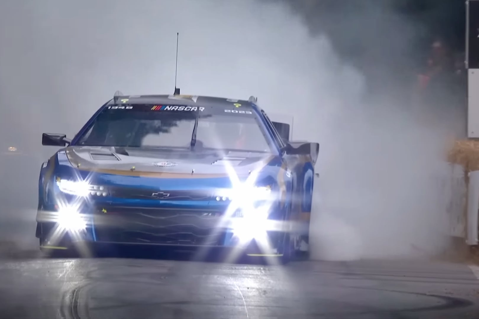 video, motorsport, jenson button and his garage 56 camaro laid the best burnout ever at goodwood