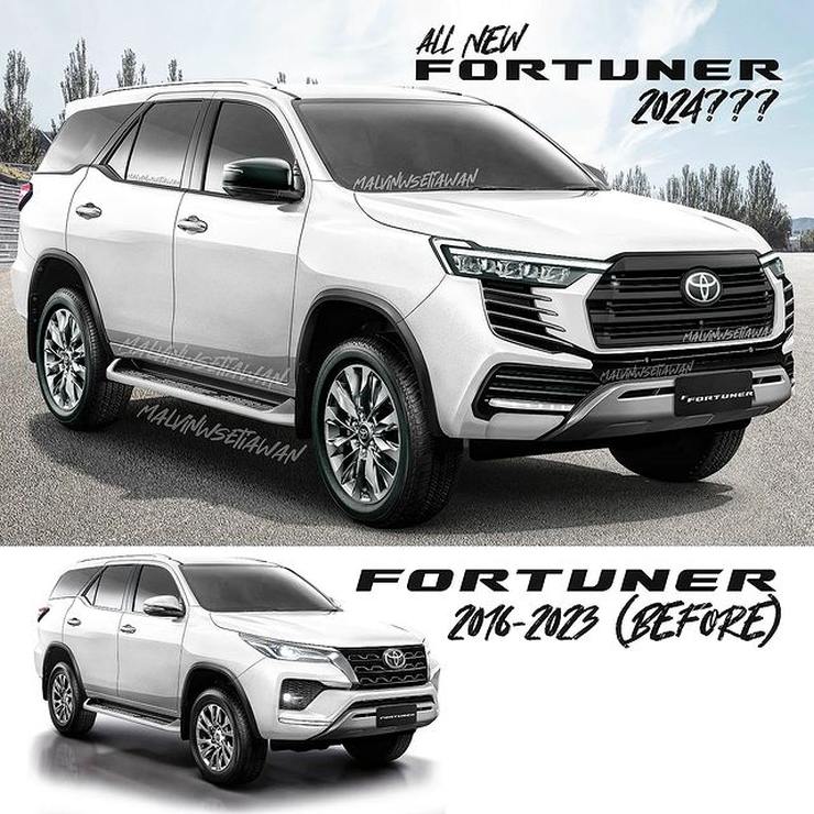all-new 2024 toyota kirloskar motors limited fortuner hybrid suv imagined ahead of official launch