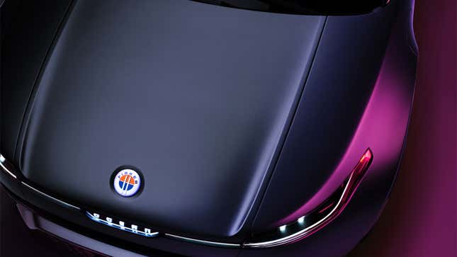 A render of the front end of the Fisker Ocean SUV. 