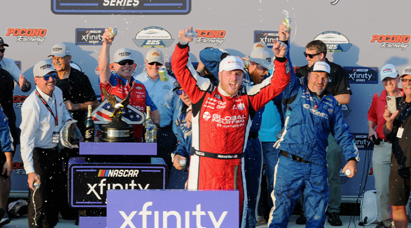 Old Tires? No Problem For Hill, Earns Pocono Xfinity Win