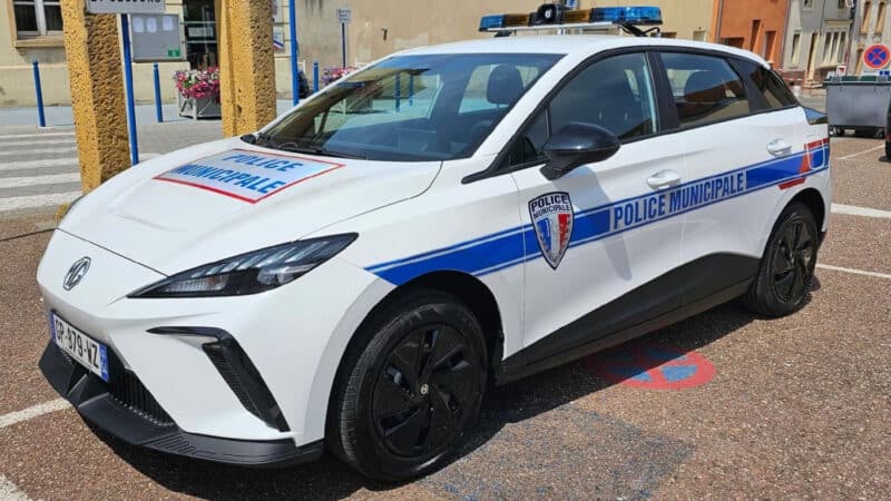 ev, report, french municipal police purchased mg4 electric vehicle from saic