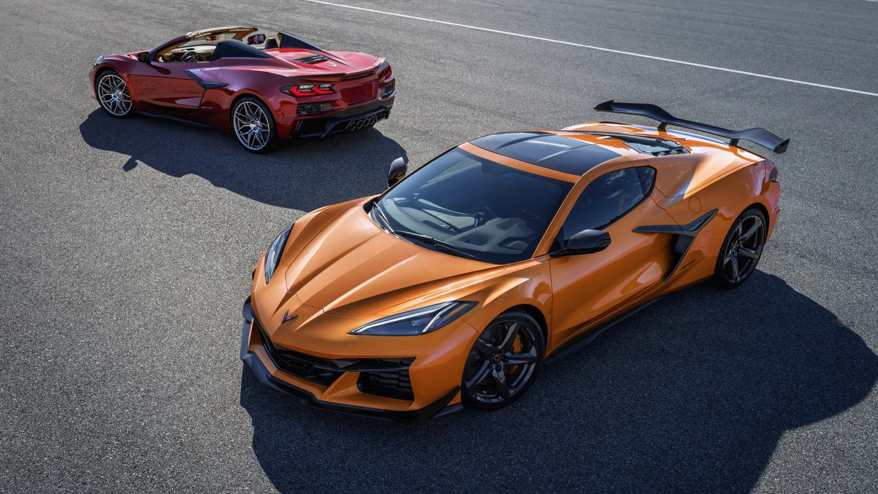 The Z06 is available with carbon fibre wheels and an oversized wing., Australian examples of the Chevrolet Corvette Z06 arrive this year., Technology, Motoring, Motoring News, Chevrolet announces prices for new Corvette Z06