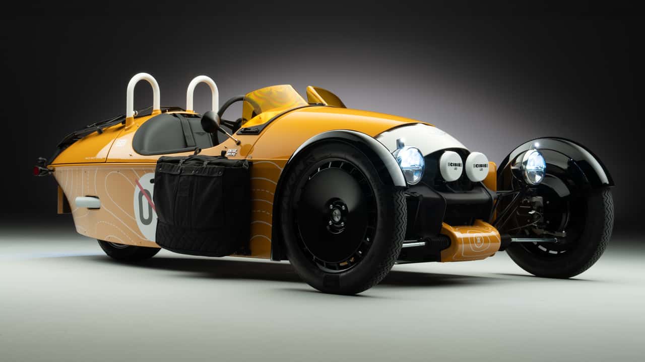 morgan super 3 malle rally special costs £54,995, comes with a coat