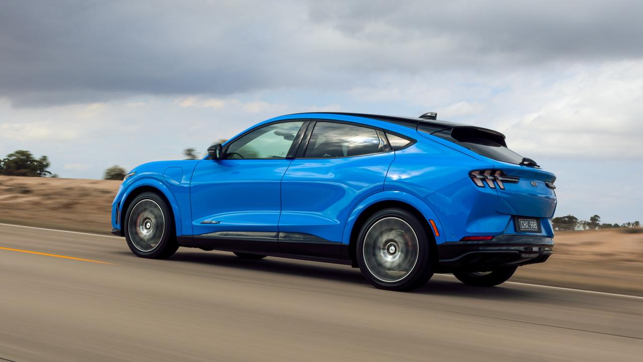 It is just as fast as the Tesla Model Y Performance., The Mach-E GT has more torque than any Ford road car before it., The new Ford Mustang Mach-E isn’t cheap., Technology, Motoring, Motoring News, 2023 Ford Mustang Mach-E to arrive soon