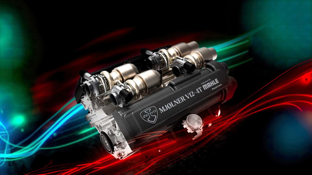 zenvo aurora shows quad-turbo 6.6-liter v12 with 1,250 horsepower