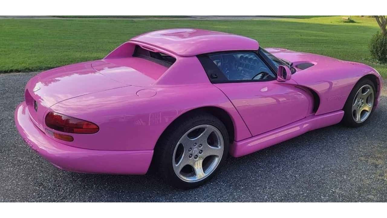 buy this pink 2002 dodge viper rt/10, be ready for the barbie sequel