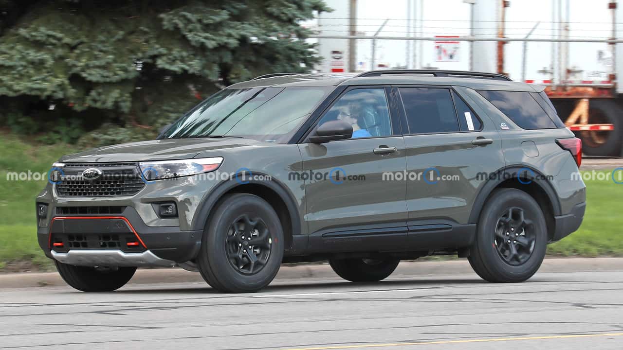 2024 ford explorer timberline spied with different face versus other trims