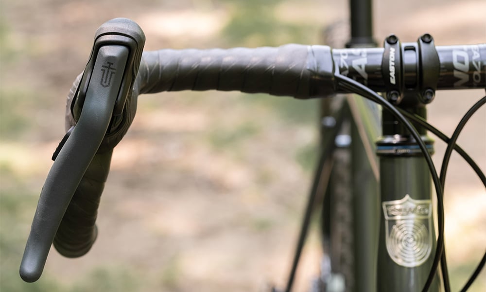 the microshift sword is an all-mechanical, gravel-specific drivetrain