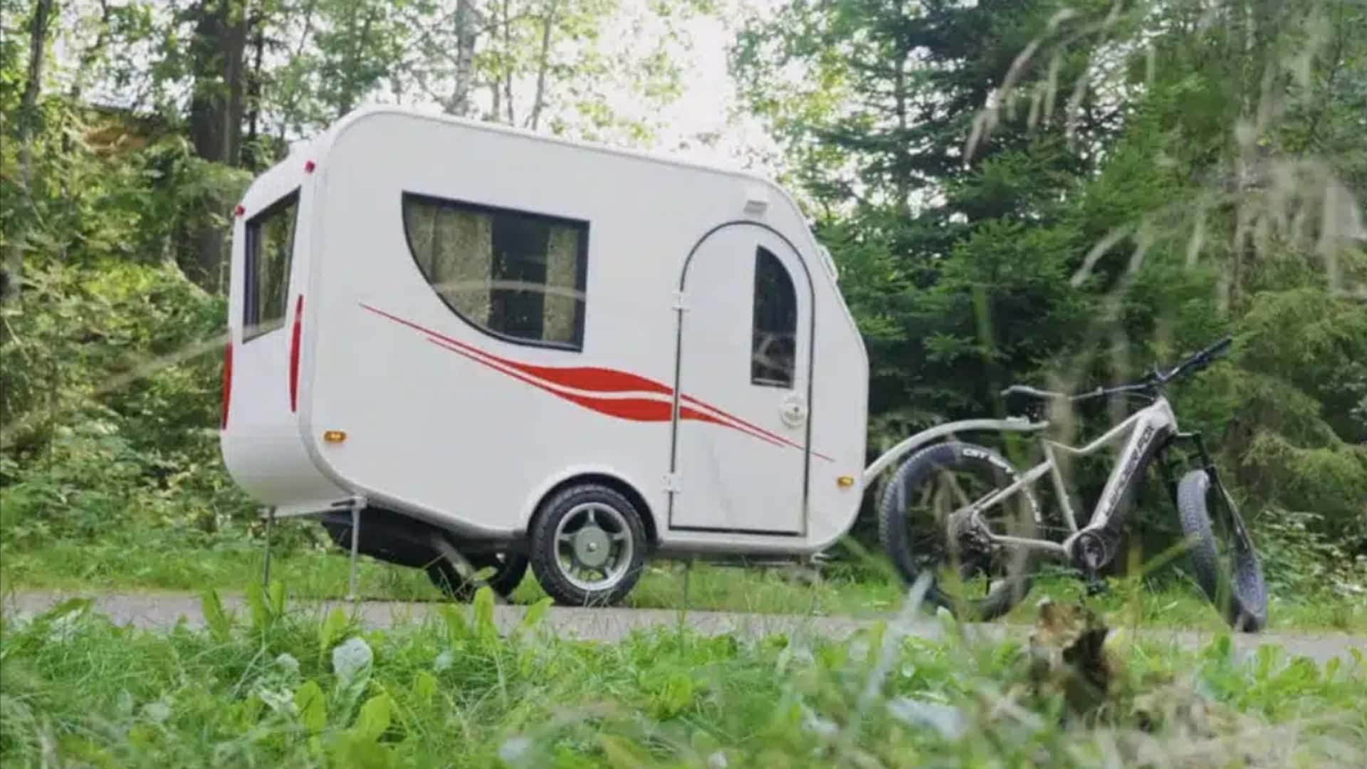 new solar-powered hupi trailer seeks to redefine e-bike camping