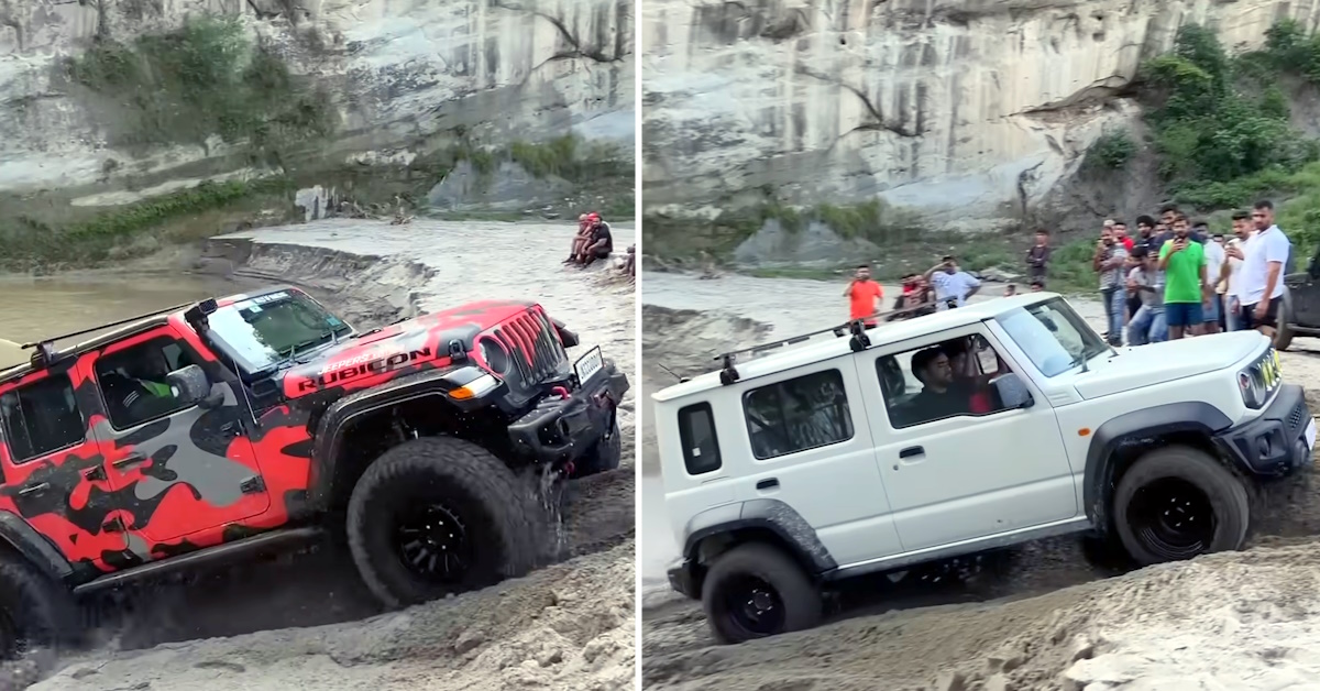jimny goes off-roading with jeep wrangler, thar, gypsy &fortuner: how does it perform 