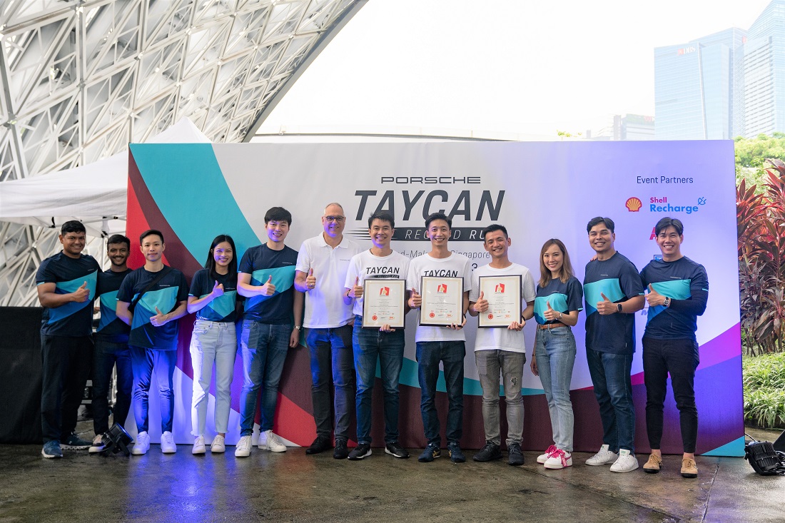 malaysia, malaysia book of records, mandarin oriental, michelin, porsche, shell mobility malaysia, sime darby auto performance, singapore, singapore book of records, tag heuer, thailand, porsche makes history with regional record for fastest single journey in an ev