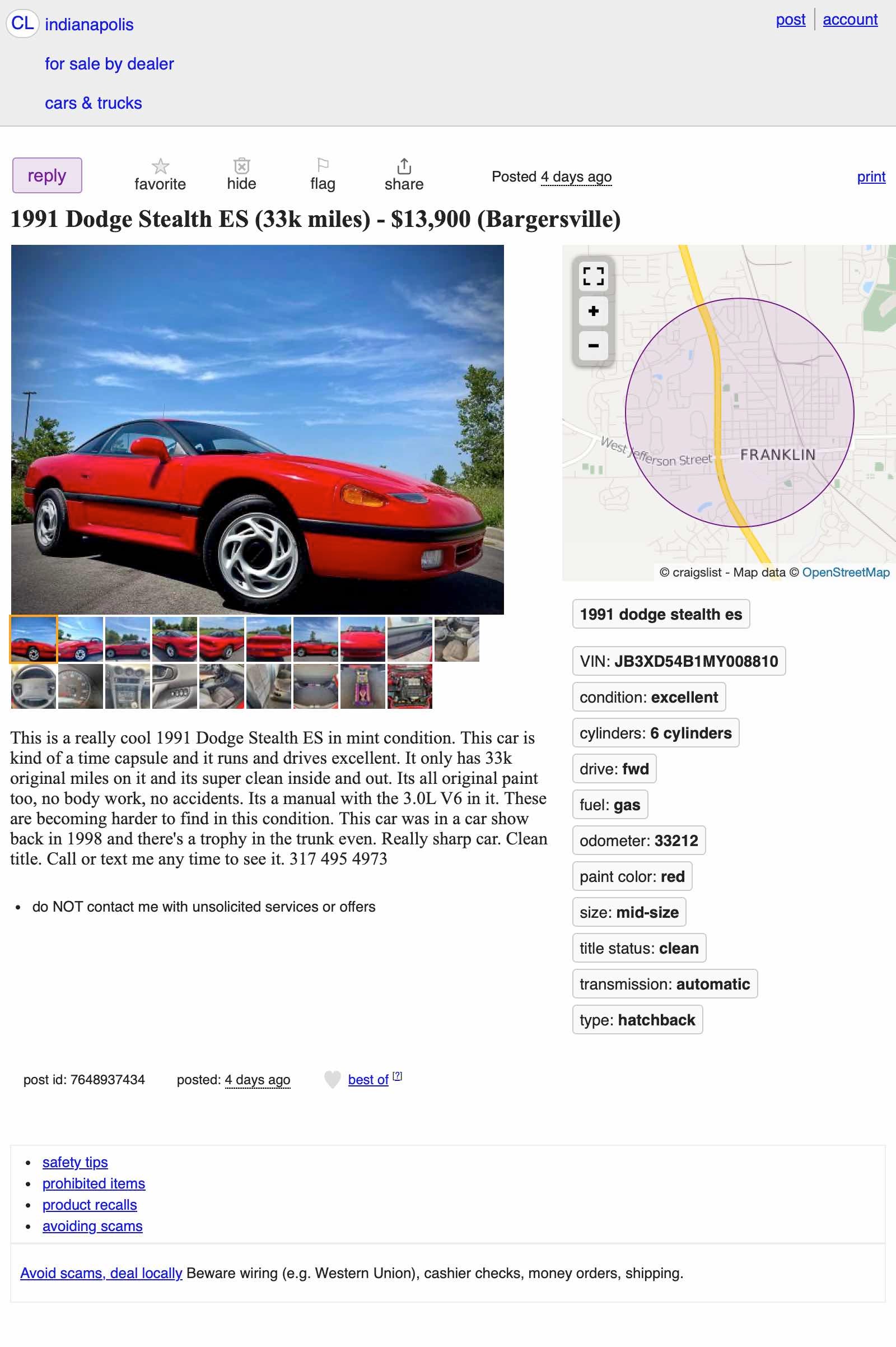 at $13,900, is this 1991 dodge stealth es a sneaky deal?