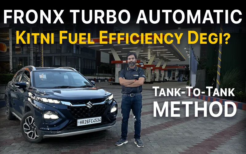 Maruti Fronx Turbo Automatic Real Fuel Efficiency Test using Tank-to-tank Method | Aug 2023