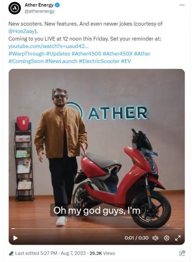 Ather Energy to launch three electric scooters on August 11, Indian, 2-Wheels, Ather Energy, Ather 450S, Ather 450X, Teaser
