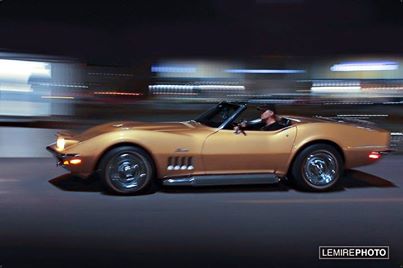 Riverside gold Corvette, chevy, corvette, muscle car, sports car