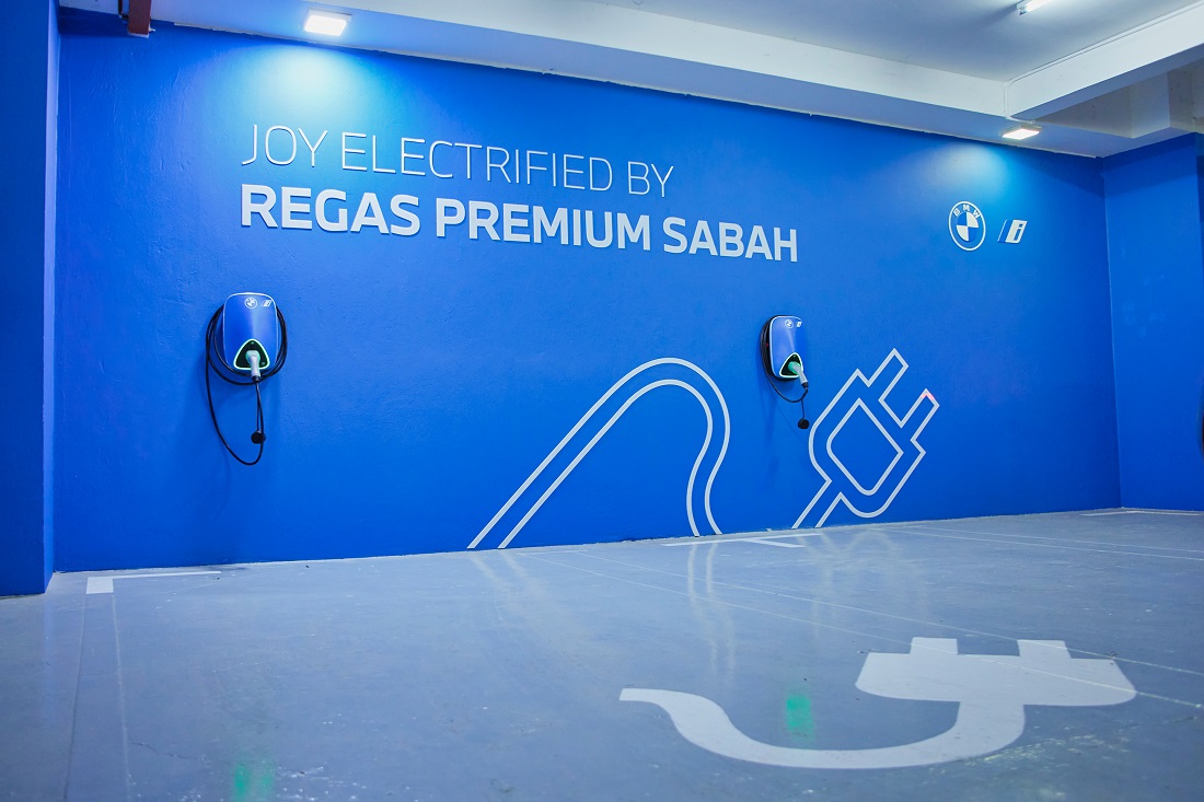 bmw group malaysia, charging facility, jomcharge, malaysia, regas premium sabah, sabah, regas premium sabah opens state’s first ev charging facility for public use