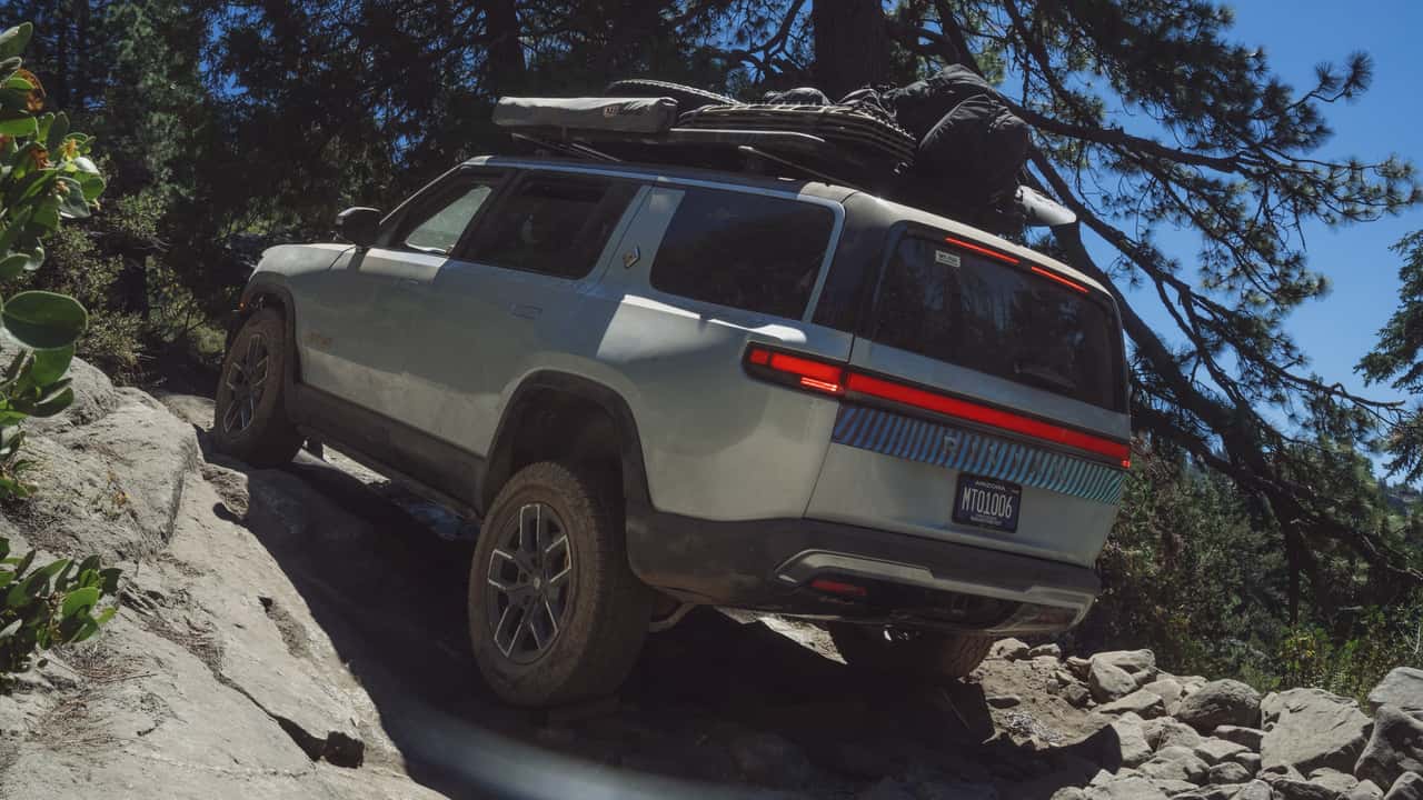 rivian r1s braves the rubicon trail, first production ev to accomplish the feat