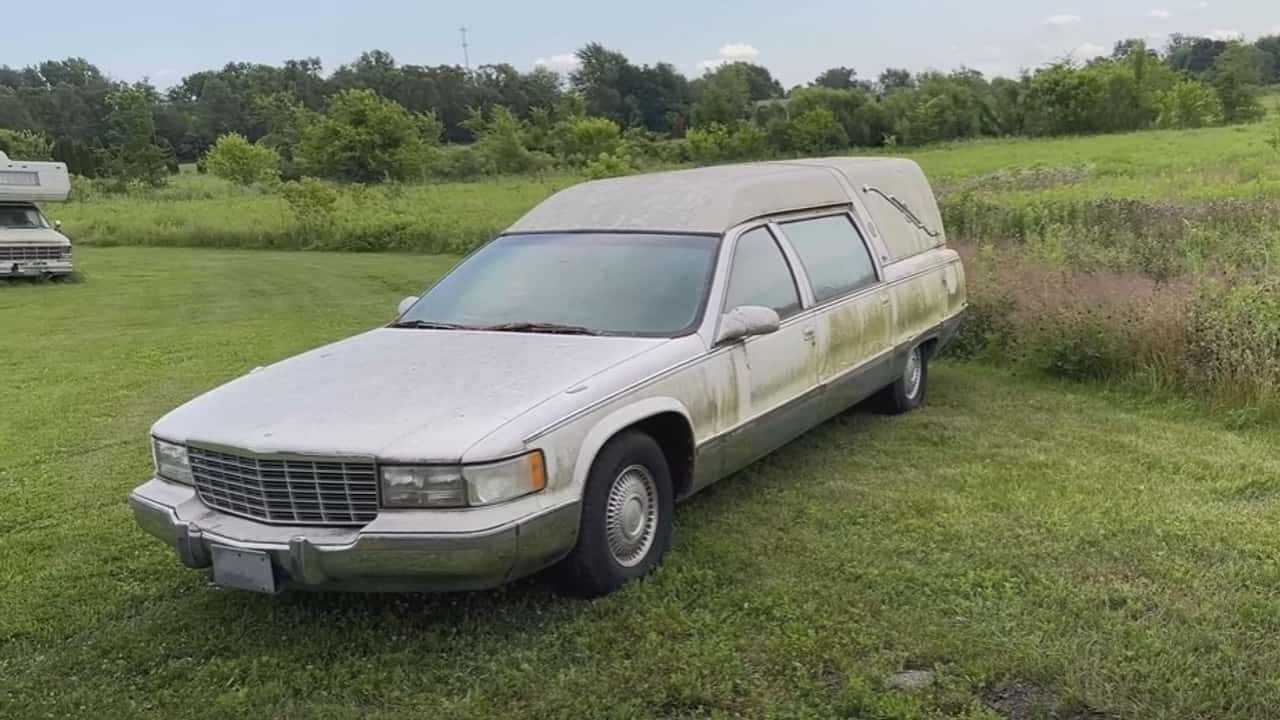 Cadillac Hearse First Wash In 16 Years