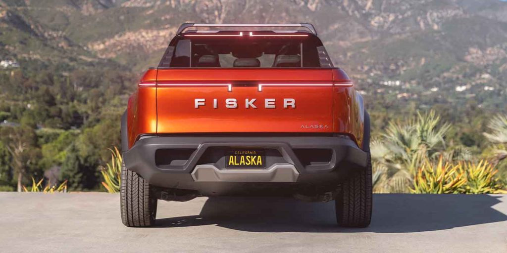 fisker shares new details of alaska pickup, including battery sizes and ‘world’s largest cupholder’