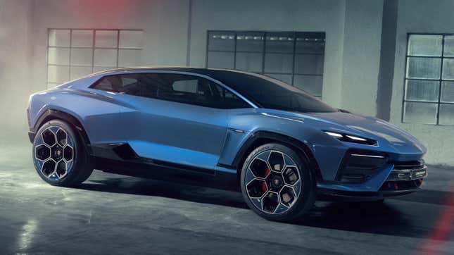 Image for article titled The Lamborgini Lanzador Concept Is A First Look At The First All-Electric Lamborghini