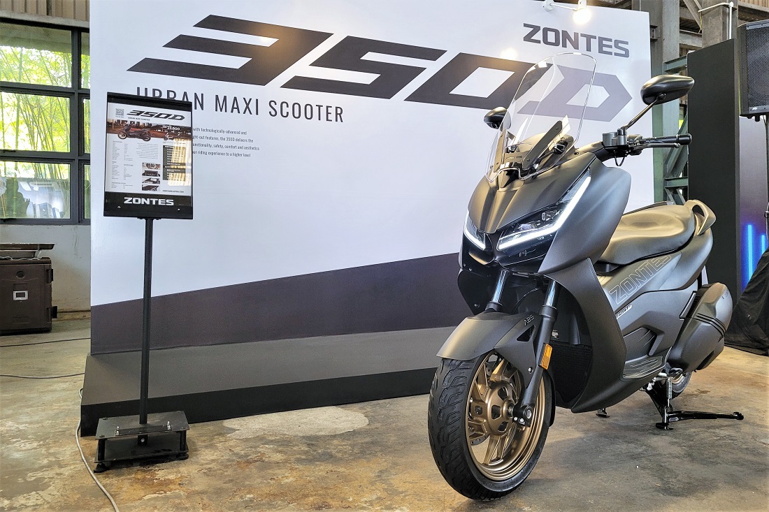 scooter, eurotech wheel distribution sdn bhd, malaysia, zontes, zontes distribution sdn bhd, zontes 350 maxi scooter launched in malaysia