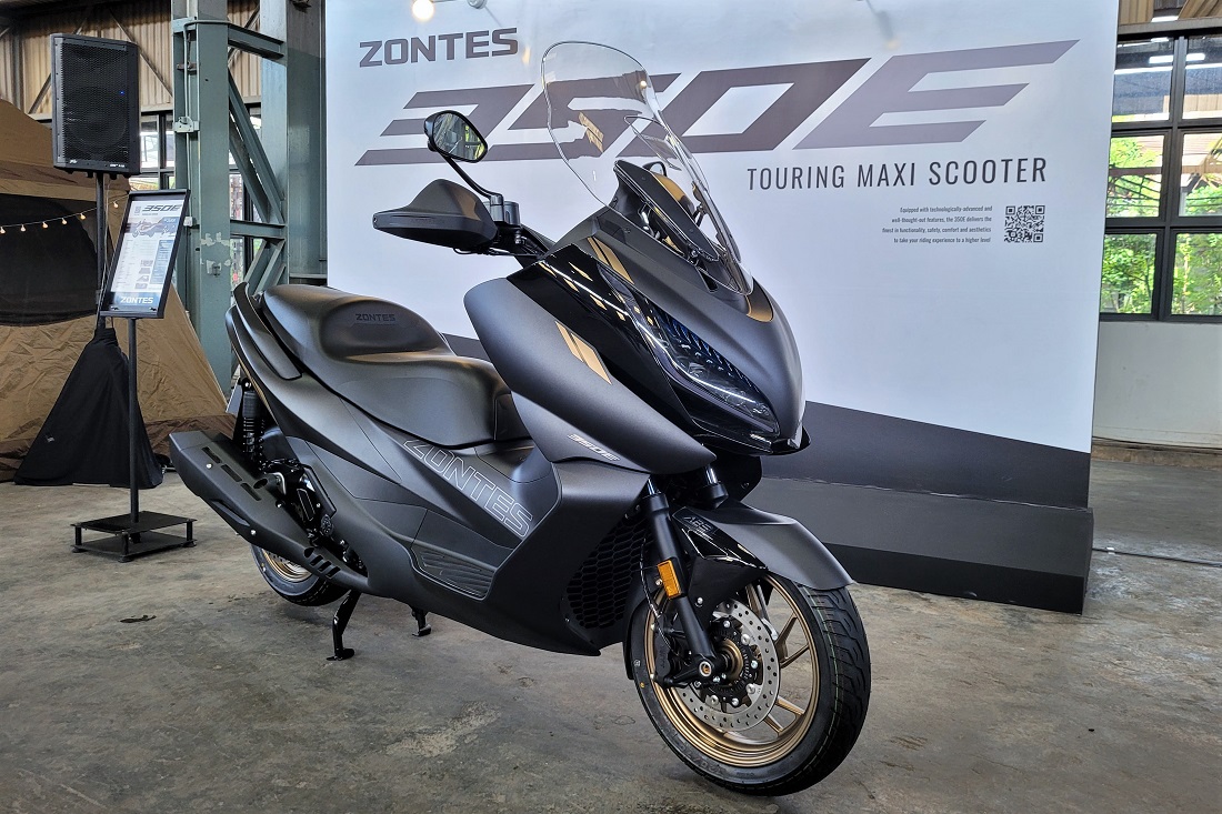 scooter, eurotech wheel distribution sdn bhd, malaysia, zontes, zontes distribution sdn bhd, zontes 350 maxi scooter launched in malaysia