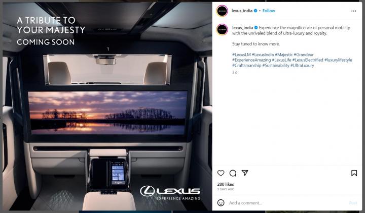 Vellfire-based Lexus LM MPV teased in India, Indian, Lexus, Launches & Updates, LM 300h, LM 350, Vellfire