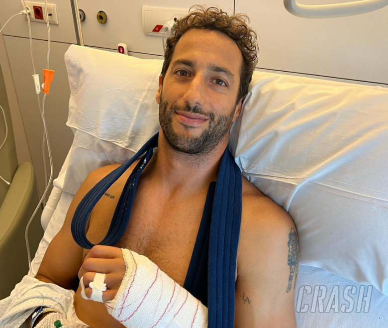 daniel ricciardo sends post-surgery message update from hospital bed after f1 dutch grand prix injury