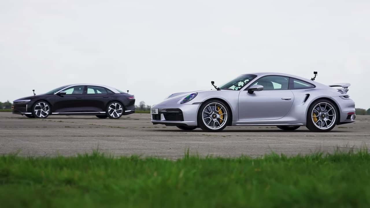 Porsche 911 Turbo S and Lucid Air Dream Performance