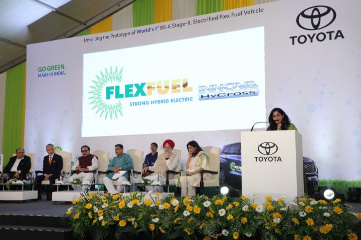 Toyota unveils the world's first BS6.2 electrified Flex Fuel Vehicle, Indian, Toyota, Launches & Updates, Innova Hycross, flex fuel, Flex Engine