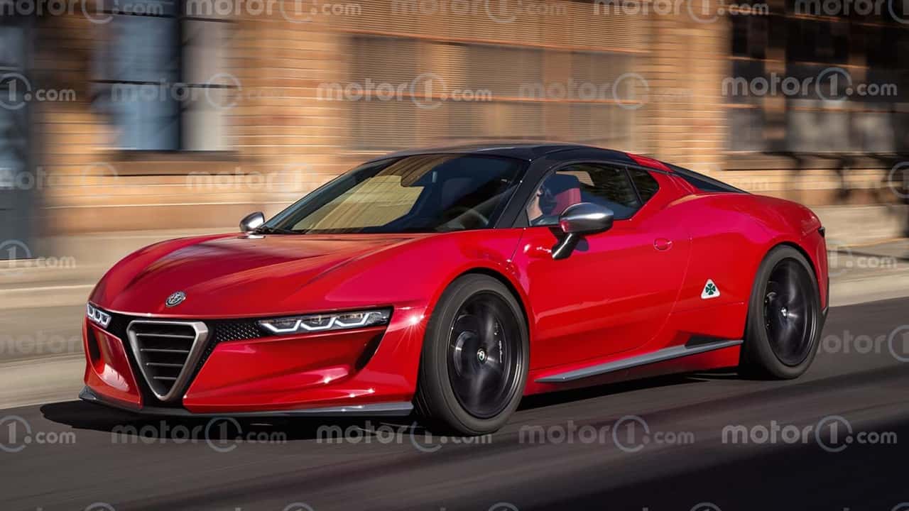 Unofficial rendering of the Alfa Romeo supercar.