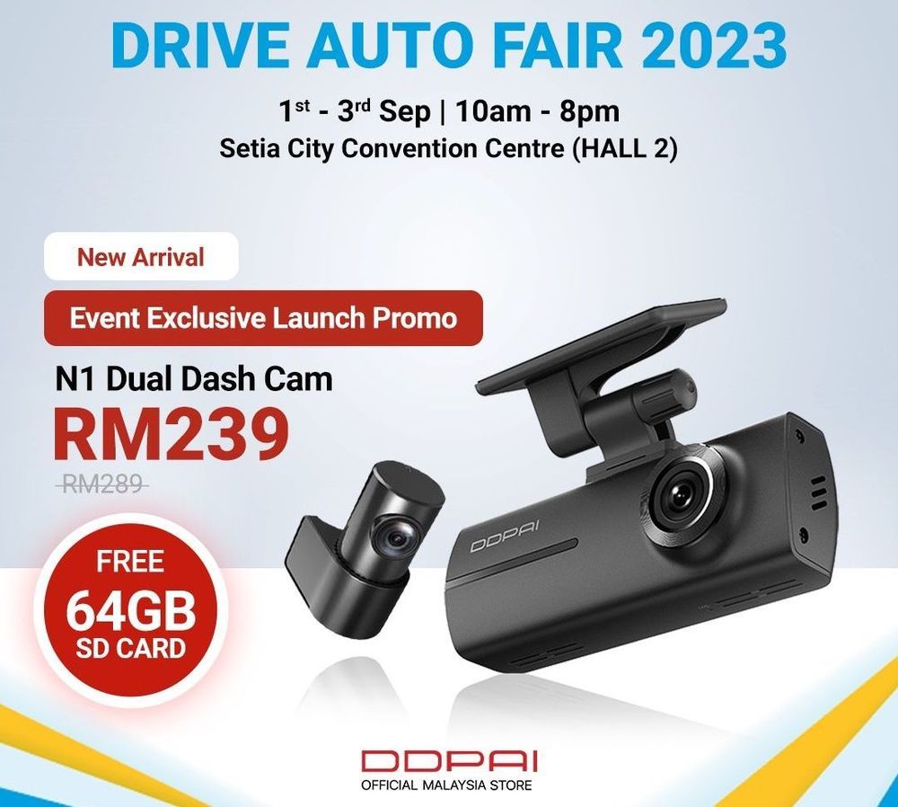 auto news, carlist, drive, auto fair, carsome, 2023, promotion, rhb, ddpai, enzo, 70mai, remco, soundstream, fantastic offers on dashcams, insurance, car mats, and more await you at carlist drive auto fair 2023 this weekend!