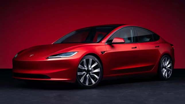 Image for article titled Refreshed Tesla Model 3 Highland Finally Shows Its Face In Europe And China