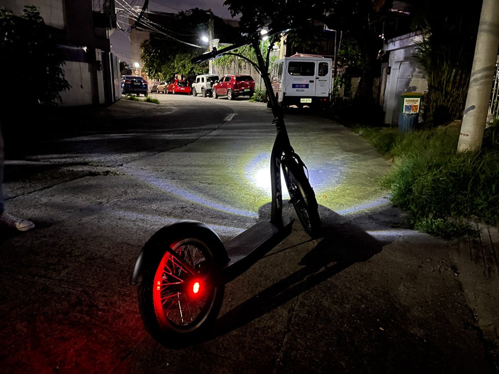 what happens when you put bicycle wheels on an electric kick scooter?
