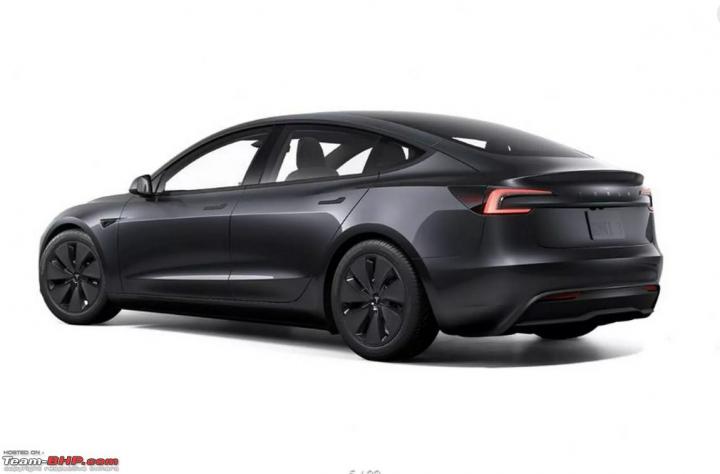 Tesla Model 3 facelift breaks cover; gets 677 km range, Indian, Tesla, Launches & Updates, Model 3
