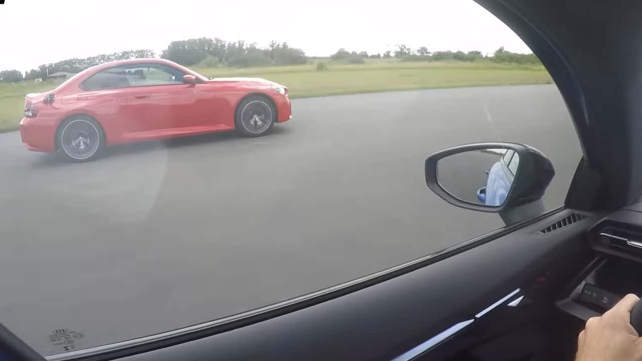 BMW M2 drag races Audi RS3 Performance video. 