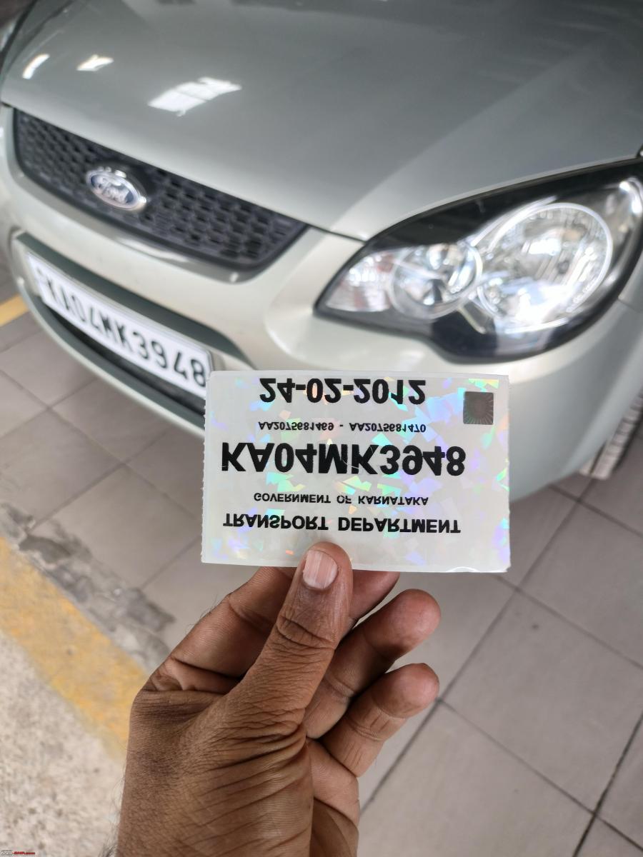Fitted HSRP plates to my KA registered Ford Fiesta: Here's how it went, Indian, Member Content, Ford Fiesta, HSRP, karnataka