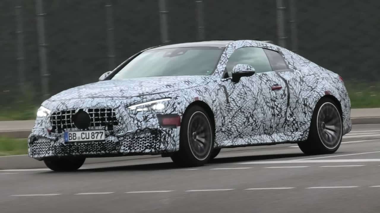 Mercedes-AMG CLE spied with hybrid power