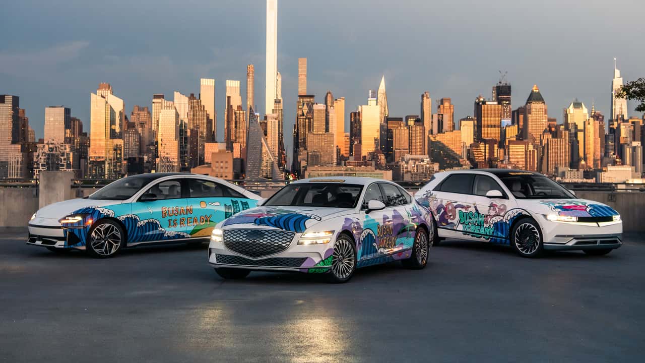 hyundai, genesis show art cars in new york to promote 2030 world expo