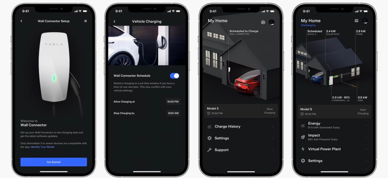 Tesla app for Wall Connector