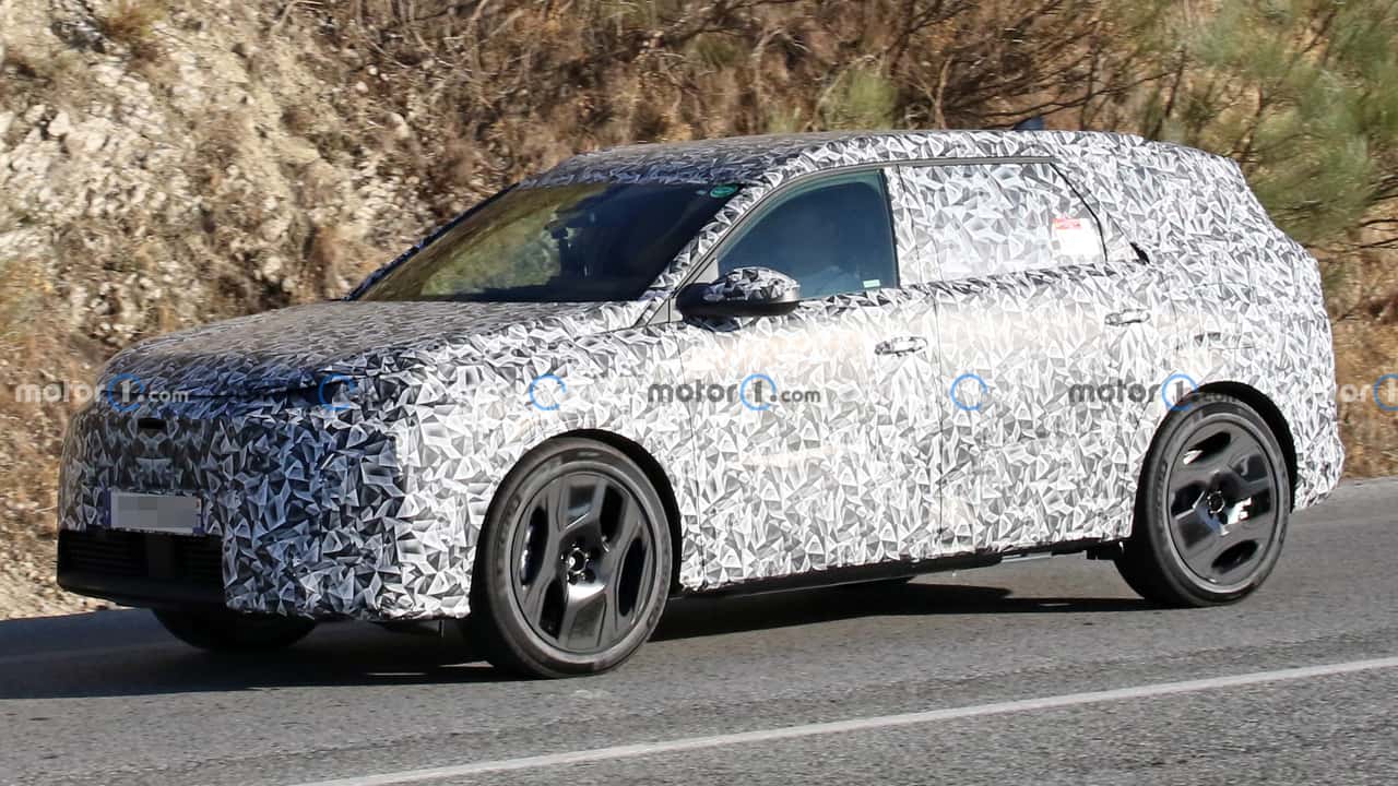 peugeot e-5008 spied showing boxy appearance for future ev